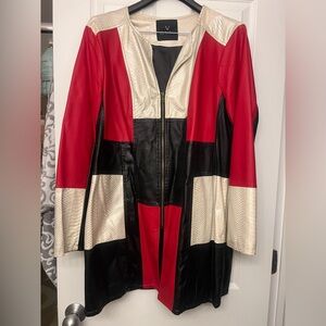 ibrant Women's Red and Black Jacket